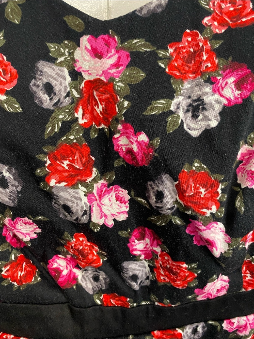 Torrid Floral Fit & Flare Dress | Rockabilly Retro Pinup Full Skirt | Size 12 - Picture 5 of 11